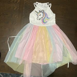 Girls Multicolor Unicorn Dress